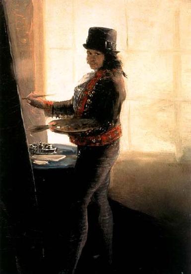 Francisco de goya y Lucientes Self-Portrait in the Workshop oil painting image